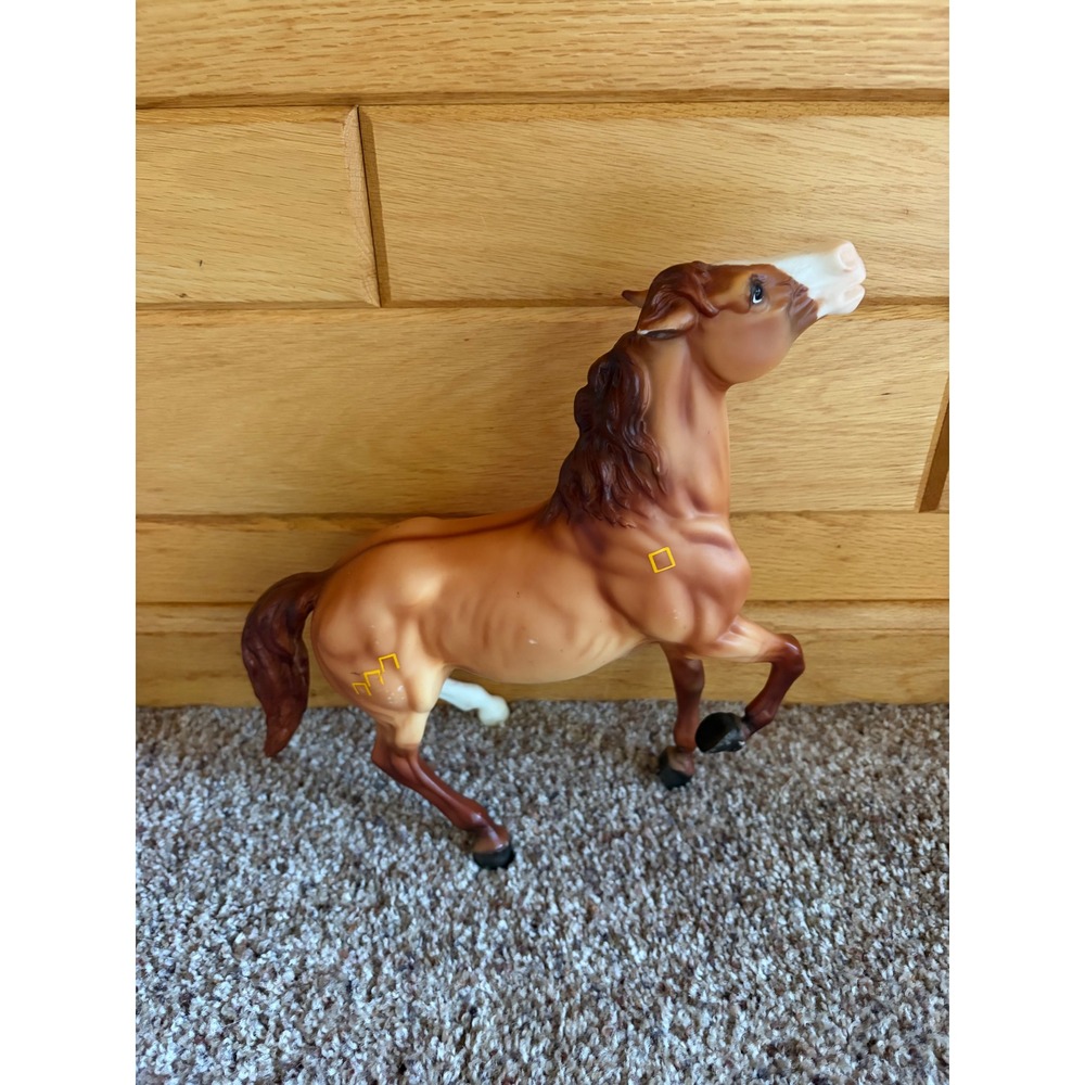 BREYER HORSE WARRIOR  #74846 W/NATIVE MARKINGS REARING MUSTANG MOLD